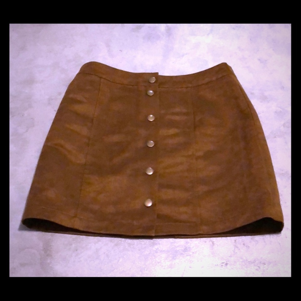 Vegan suede skirt